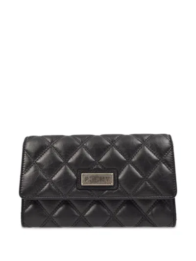 Pre-owned Chanel 2007 Bifold Wallet In Black
