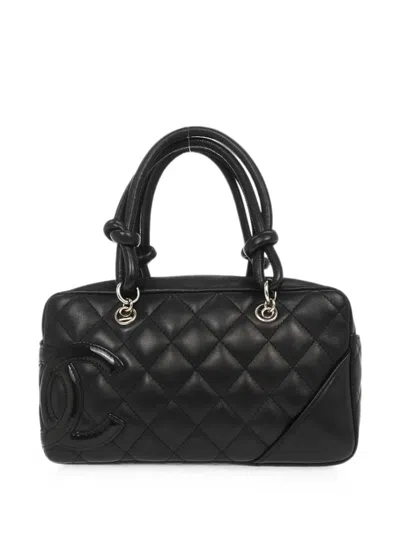 Pre-owned Chanel 2007 Cambon Ligne Tote Bag In Black