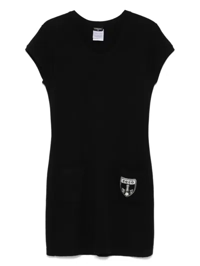 Pre-owned Chanel 2007 Cashmere Mini Dress In 黑色