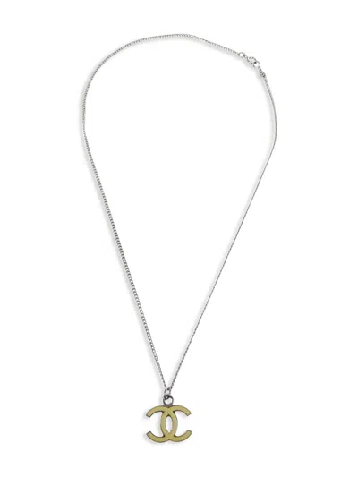 Pre-owned Chanel 2007 Cc Pendant Necklace In 银色