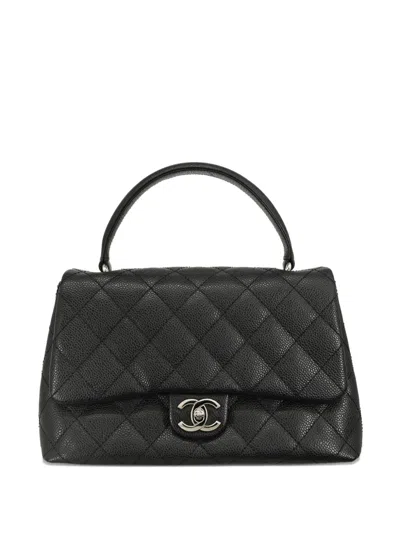 Pre-owned Chanel 2007 Cc Quilted Handbag In Black