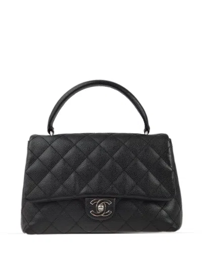 Pre-owned Chanel 2007 Cc Quilted Handbag In Black
