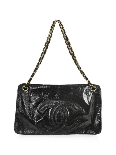 Pre-owned Chanel 2007 Cc Rock And Chain Shoulder Bag In Black