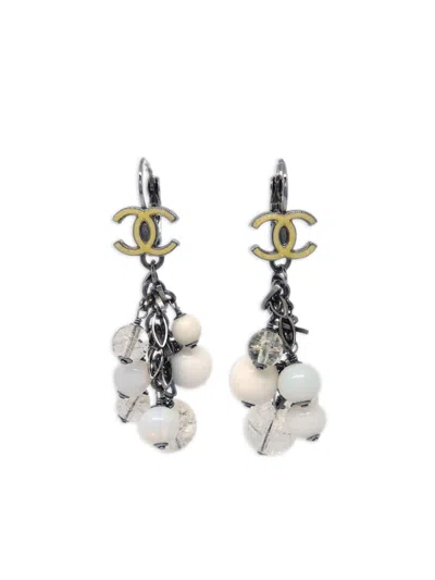 Pre-owned Chanel 2007 Drop Earrings In Silver