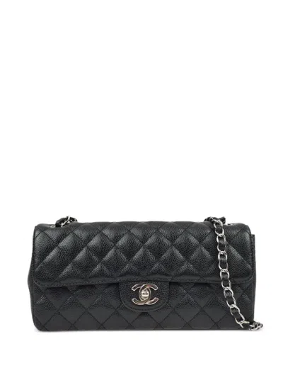 Pre-owned Chanel 2007 East West Shoulder Bag In Black