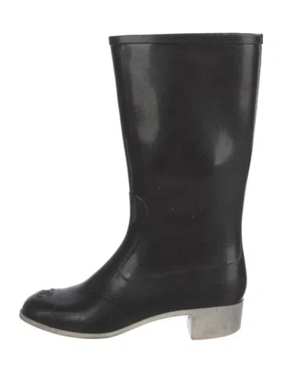 Pre-owned Chanel 2007 Interlocking Cc Logo Rain Boots In Multi