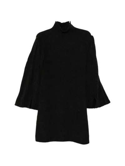 Pre-owned Chanel 2007 Knitted Cashmere Dress In Black