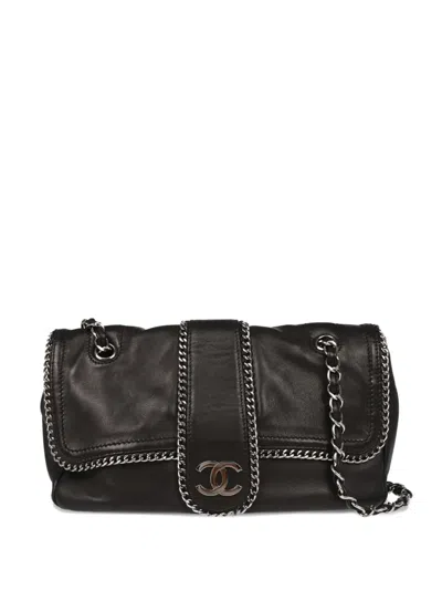 Pre-owned Chanel 2007 Madison Chain-detail Flap Shoulder Bag In Black