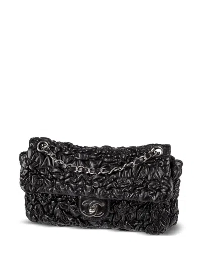 Pre-owned Chanel 2007 Medium Astrakhan Shoulder Bag In Black