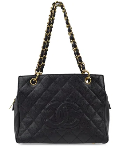 Pre-owned Chanel 2007 Petite Timeless Tote Ptt Handbag In Black