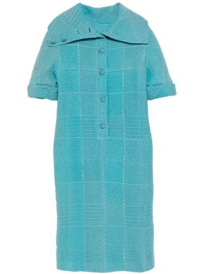 Pre-owned Chanel 2007 Short-sleeved Dress In Blue