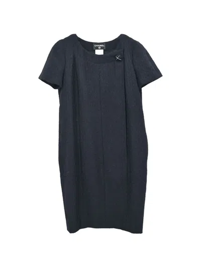 Pre-owned Chanel 2007 Short-sleeve Mini Dress In Black