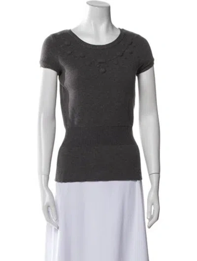 Pre-owned Chanel 2007 Wool T-shirt In Gray