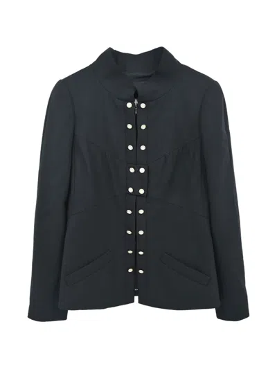 Pre-owned Chanel 2007 Zip-up Fitted Jacket In Black