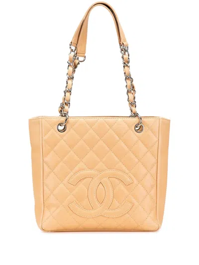 Pre-owned Chanel 2008-2009 Caviar Petite Shopping Tote Bag