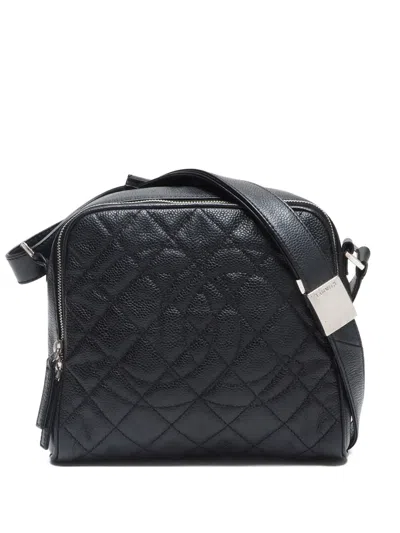 Pre-owned Chanel 2008-2009 Cc Mark Shoulder Bag In Black