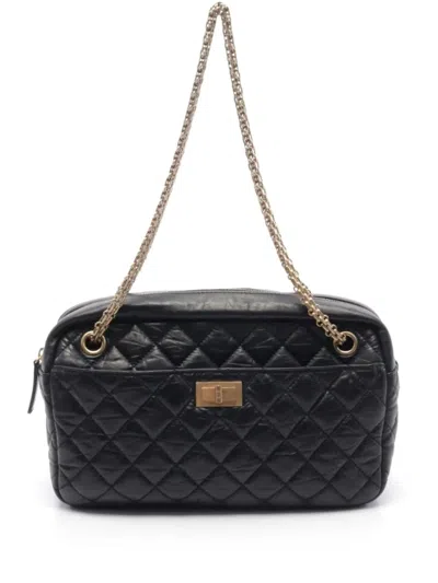 Pre-owned Chanel 2008-2009 Matelassé Handbag In Black