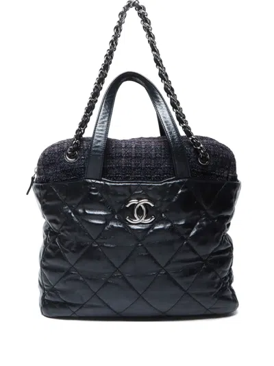 Pre-owned Chanel 2008-2009 Portobello Tote Bag In Black
