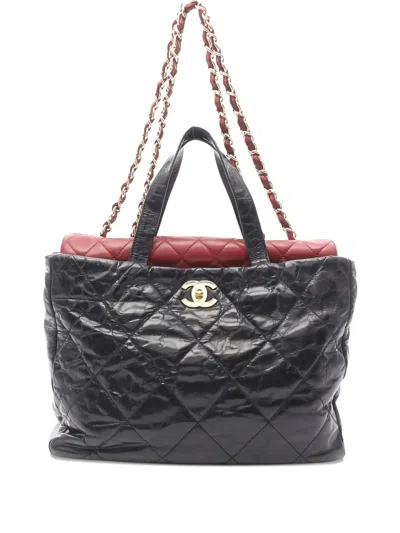 Pre-owned Chanel 2008-2009 Portobello Tote Bag In Black