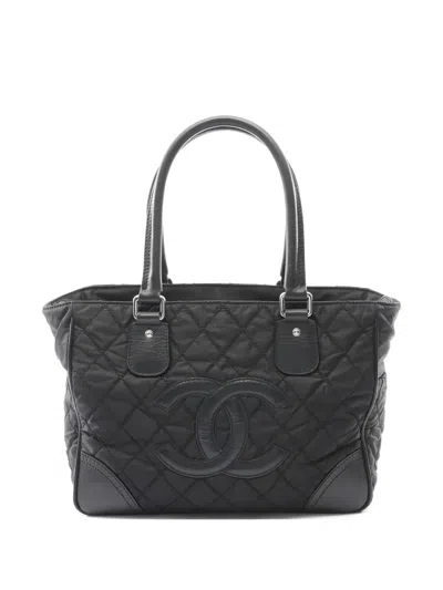 Pre-owned Chanel 2008-2009 Quilted Leather Shoulder Bag In Black