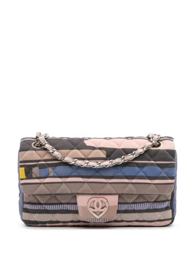 Pre-owned Chanel 2008-2009 Small Quilted Jersey Ocean Drive Flap Shoulder Bag
