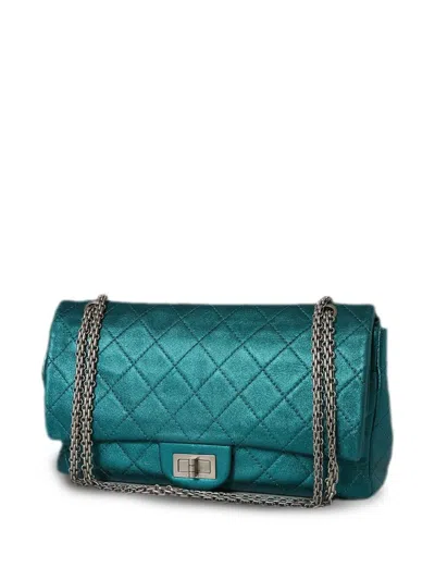 Pre-owned Chanel 2008 2.55 Reissue Shoulder Bag In Blue