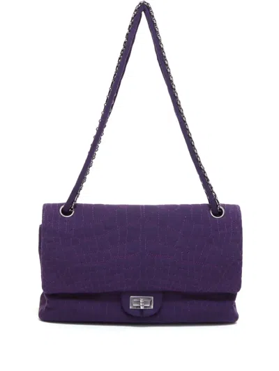Pre-owned Chanel 2008 2.55 Reissue Shoulder Bag In Purple