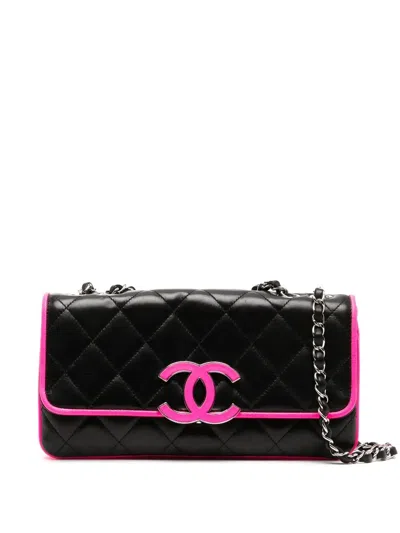 Pre-owned Chanel 2008 Cc Diamond-quilted Shoulder Bag In Pink