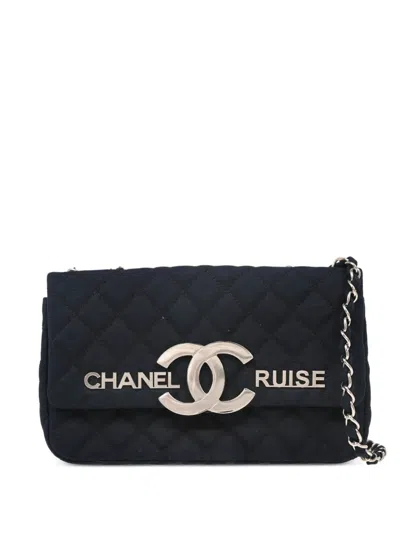 Pre-owned Chanel 2008 Cruise Line Shoulder Bag In Blue