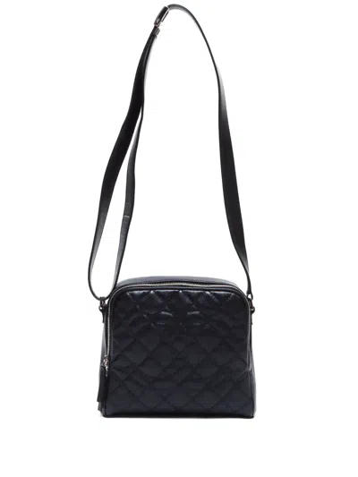 Pre-owned Chanel 2008 Diamond-quilted Shoulder Bag In Black