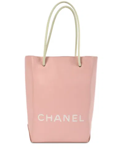 Pre-owned Chanel 2008 Essential Logo-appliqué Tote Bag In Pink