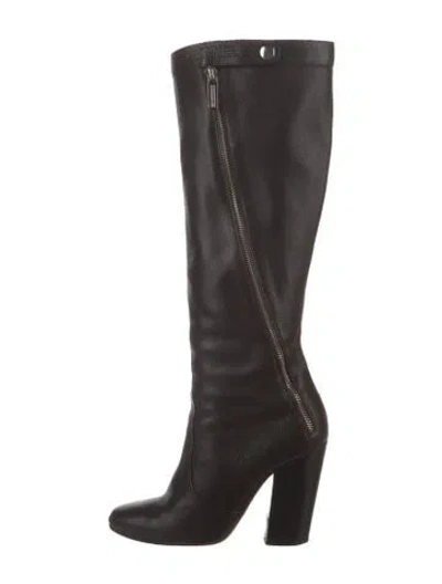 Pre-owned Chanel 2008 Interlocking Cc Logo Boots In Brown