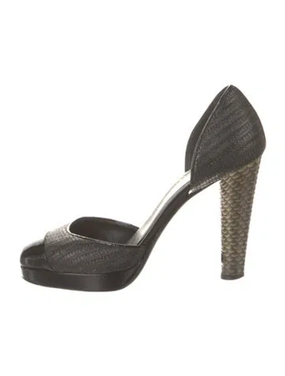 Pre-owned Chanel 2008 Interlocking Cc Logo D'orsay Pumps In Black