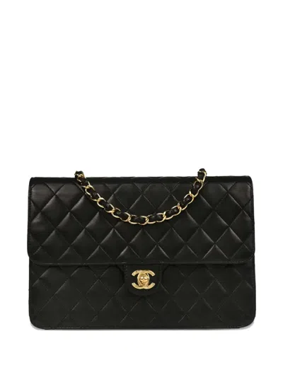 Pre-owned Chanel 2008 Medium Turn-lock Flap Shoulder Bag In Black