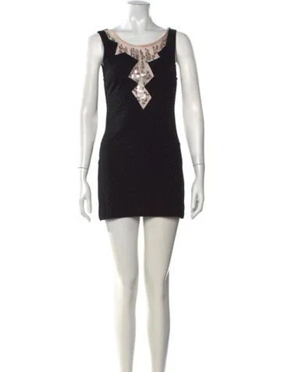 Pre-owned Chanel 2008 Mini Dress In Black