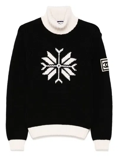 Pre-owned Chanel 2008 Roll-neck Jumper In Black