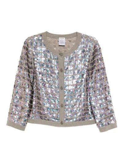 Pre-owned Chanel 2008 Sequined-embellished Cardigan