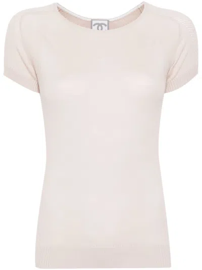 Pre-owned Chanel 2008 Short Sleeve T-shirt In Grey