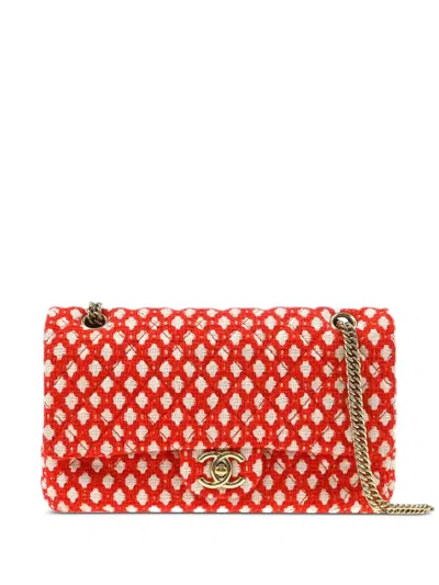 Pre-owned Chanel 2008 Tweed Double Flap Shoulder Bag