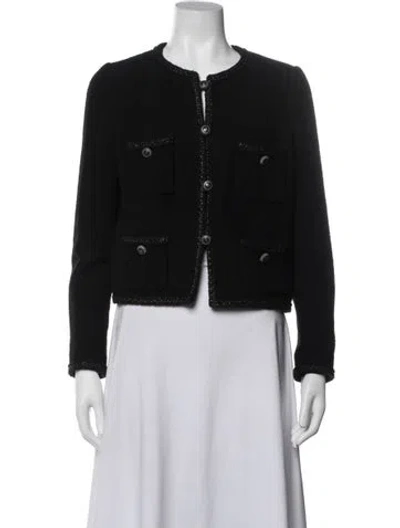 Pre-owned Chanel 2008 Wool Jacket In Black