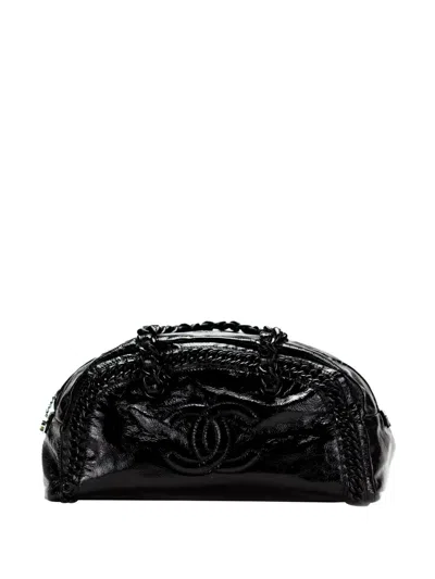 Pre-owned Chanel 2008 Xl Luxe Ligne Duffle Bag In Black