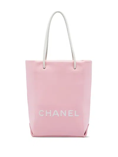 Pre-owned Chanel 2008-2009 Small Calfskin Essential Shopping Tote Bag In Pink