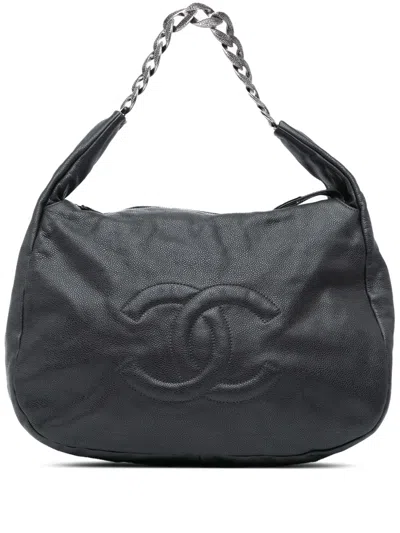 Pre-owned Chanel 2009-2010 Caviar 31 Hobo Bag In Black