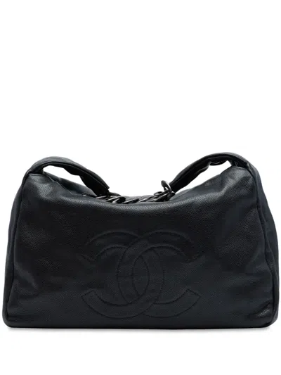 Pre-owned Chanel 2009-2010 Caviar 31 Hobo Bag In Black