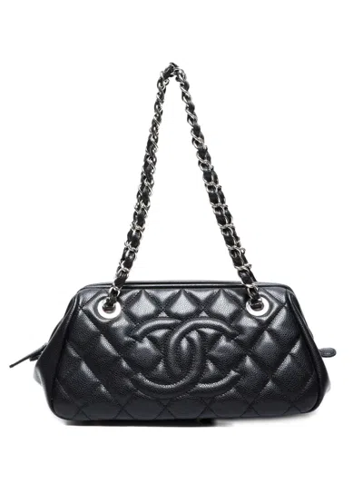Pre-owned Chanel 2009-2010 Cc Mark Shoulder Bag In Black
