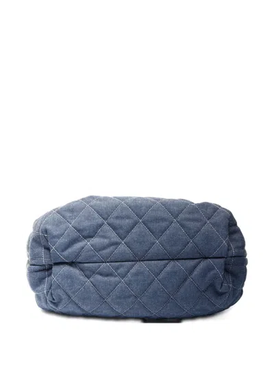 Pre-owned Chanel 2009-2010 Gm Coco Cabas Tote Bag In Blue