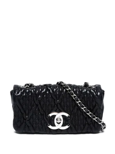 Pre-owned Chanel 2009-2010 Mini Flap Shoulder Bag In Black