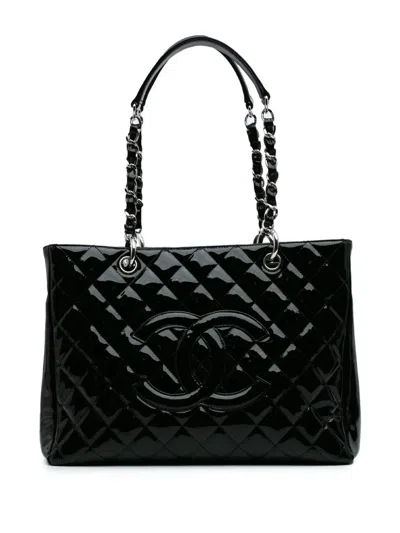Pre-owned Chanel 2009-2010 Patent Grand Shopping Tote Bag