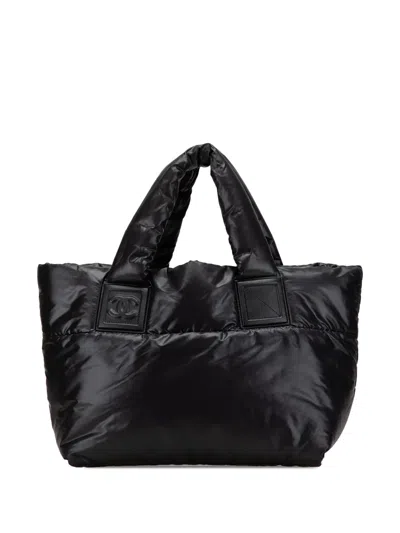 Pre-owned Chanel 2009-2010 Small Quilted Nylon Coco Cocoon Tote Bag In Red