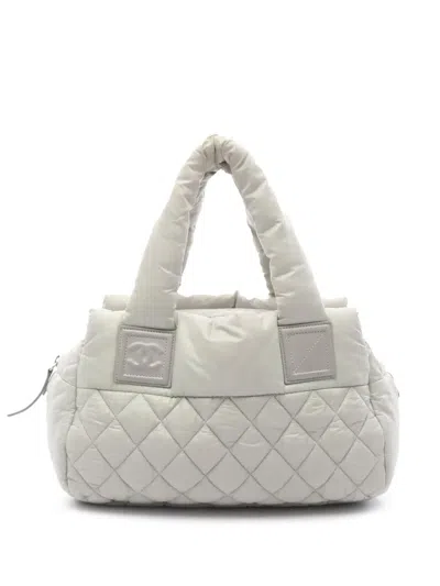 Pre-owned Chanel 2009-2010 Small Quilted Nylon Coco Cocoon Tote Bag